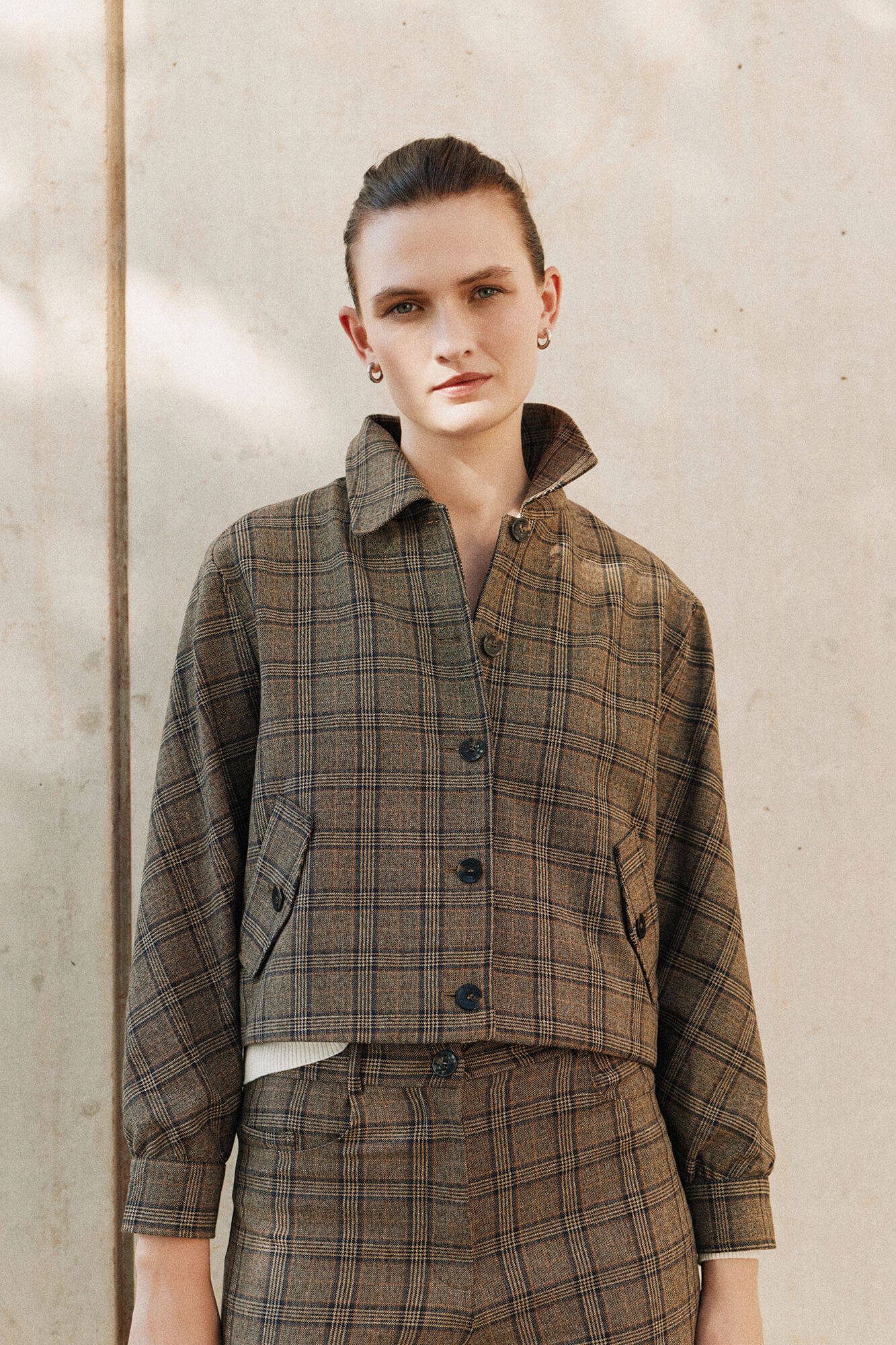 Pedro del Hierro Harris plaid bomber