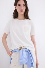 Pedro del Hierro Embroidered logo pocket short sleeve T-shirt White