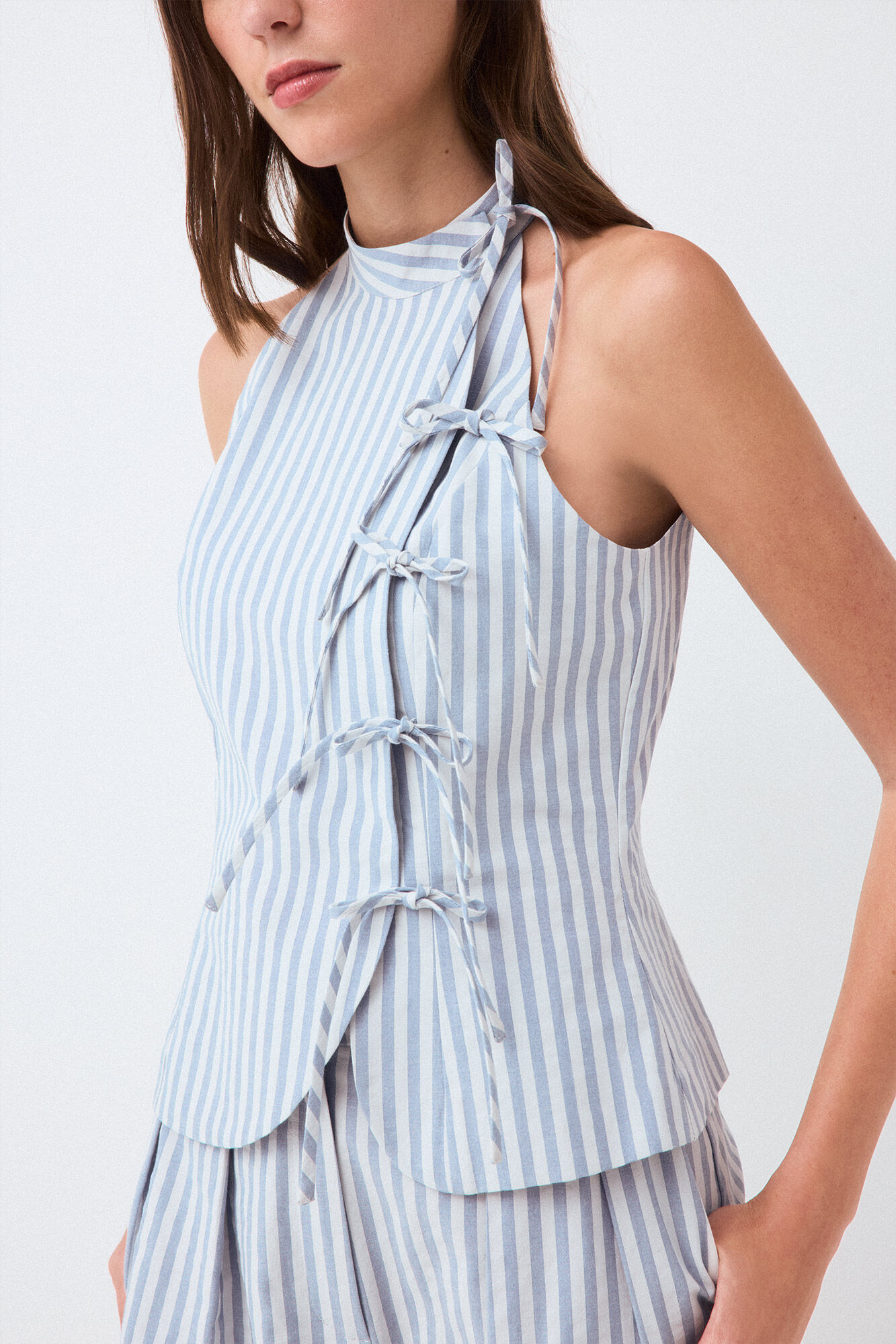 TFP by Tamara Falc&oacute; Vichy check tops Blue
