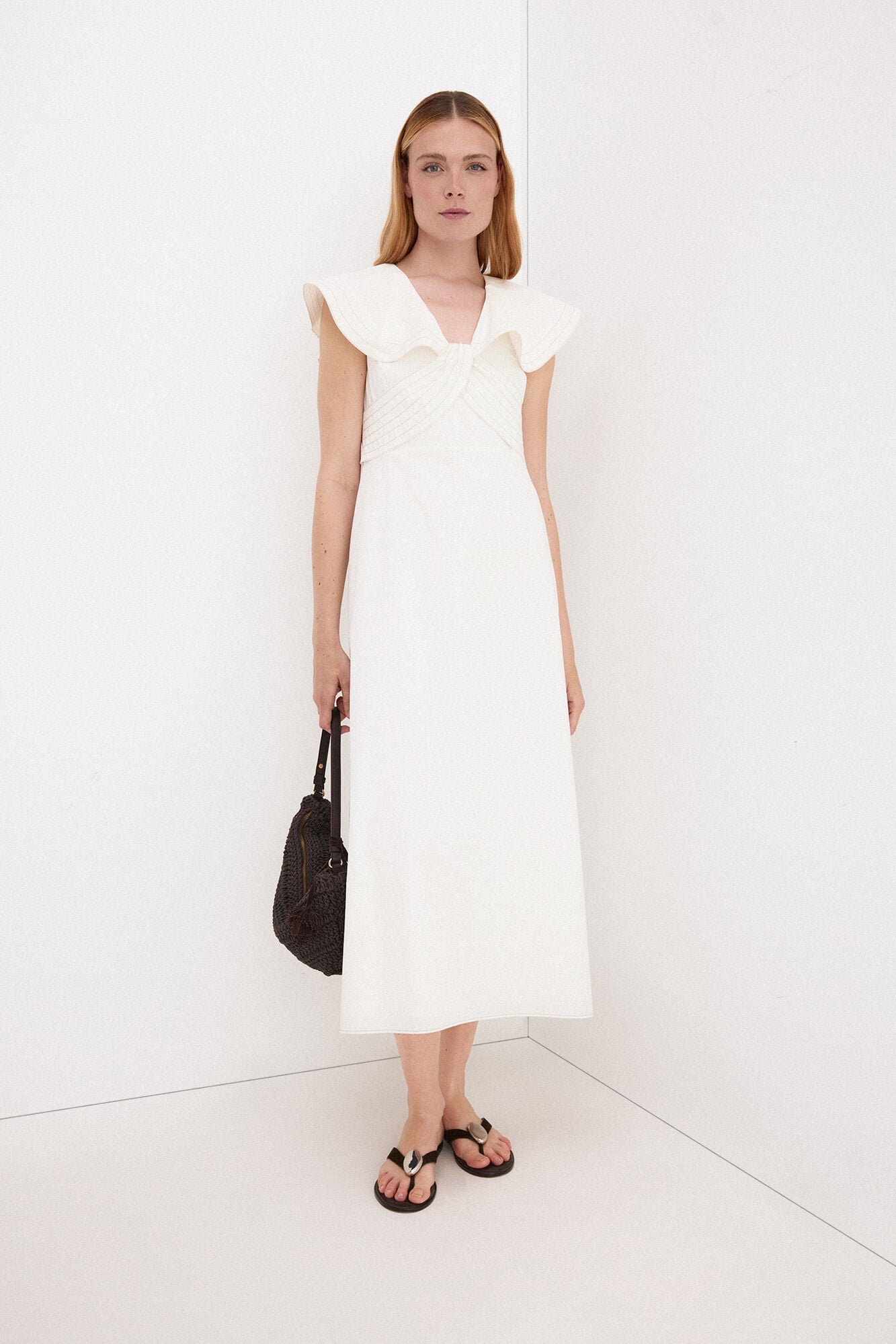 Pedro del Hierro Ruffle midi dress