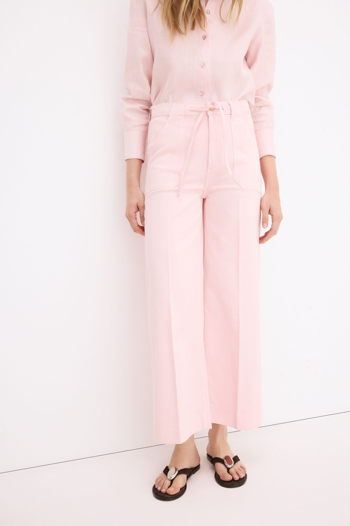 Pedro del Hierro Jeans wide flare Rosa