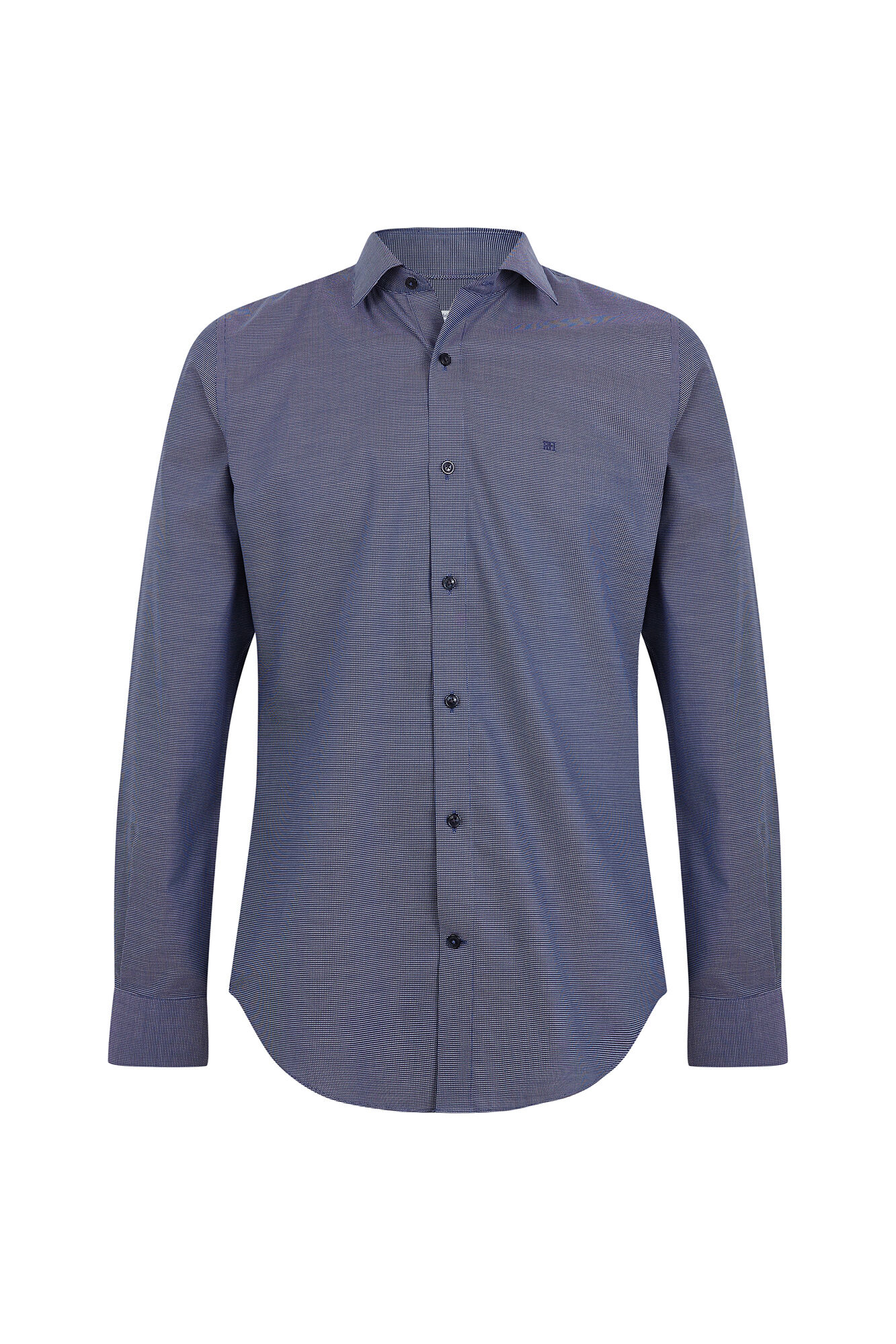 Pedro del Hierro Non-iron + anti-stain slim fit dress shirt Blue