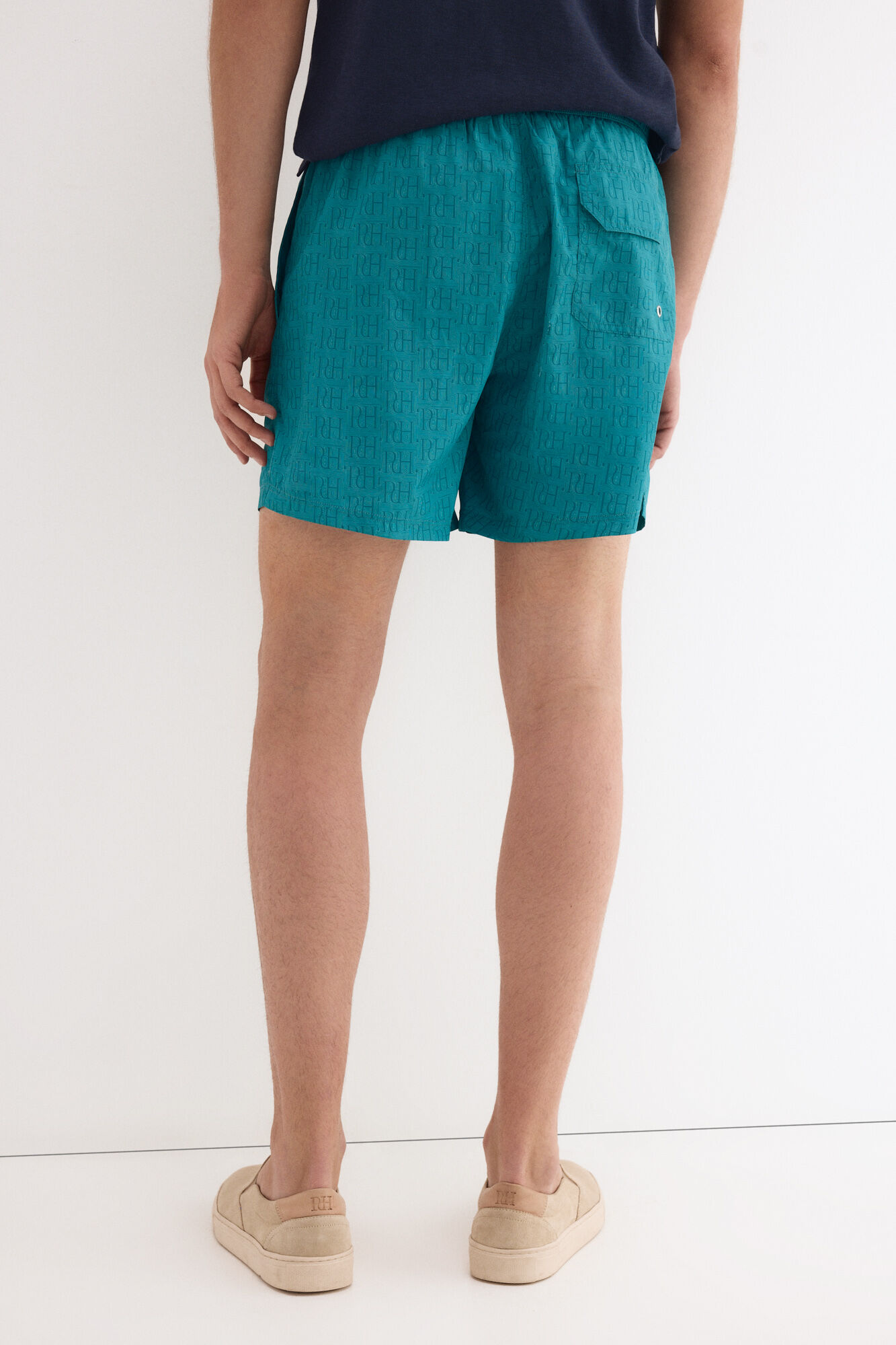 Pedro del Hierro Printed medium logo swimwear Green