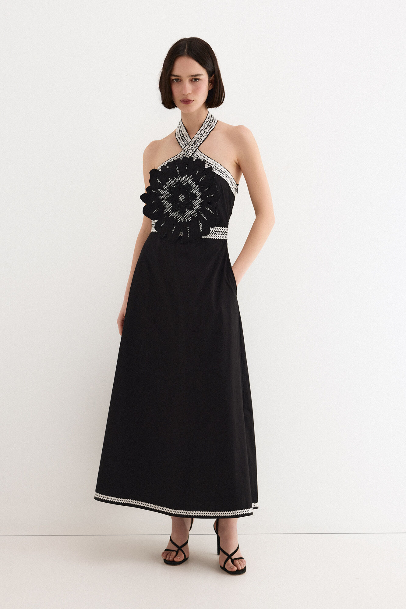 TFP by Tamara Falc&oacute; Embroidered flower dress