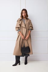 TFP by Tamara Falc&oacute; Loose long trench coat Brown