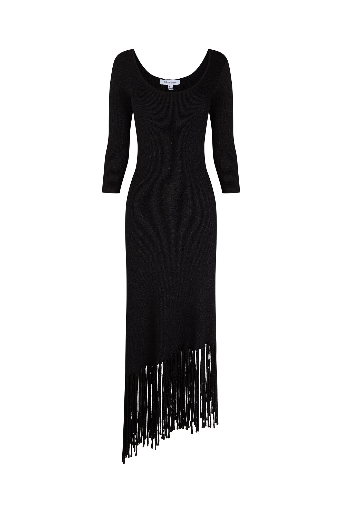 Pedro del Hierro Fringed knit dress Black