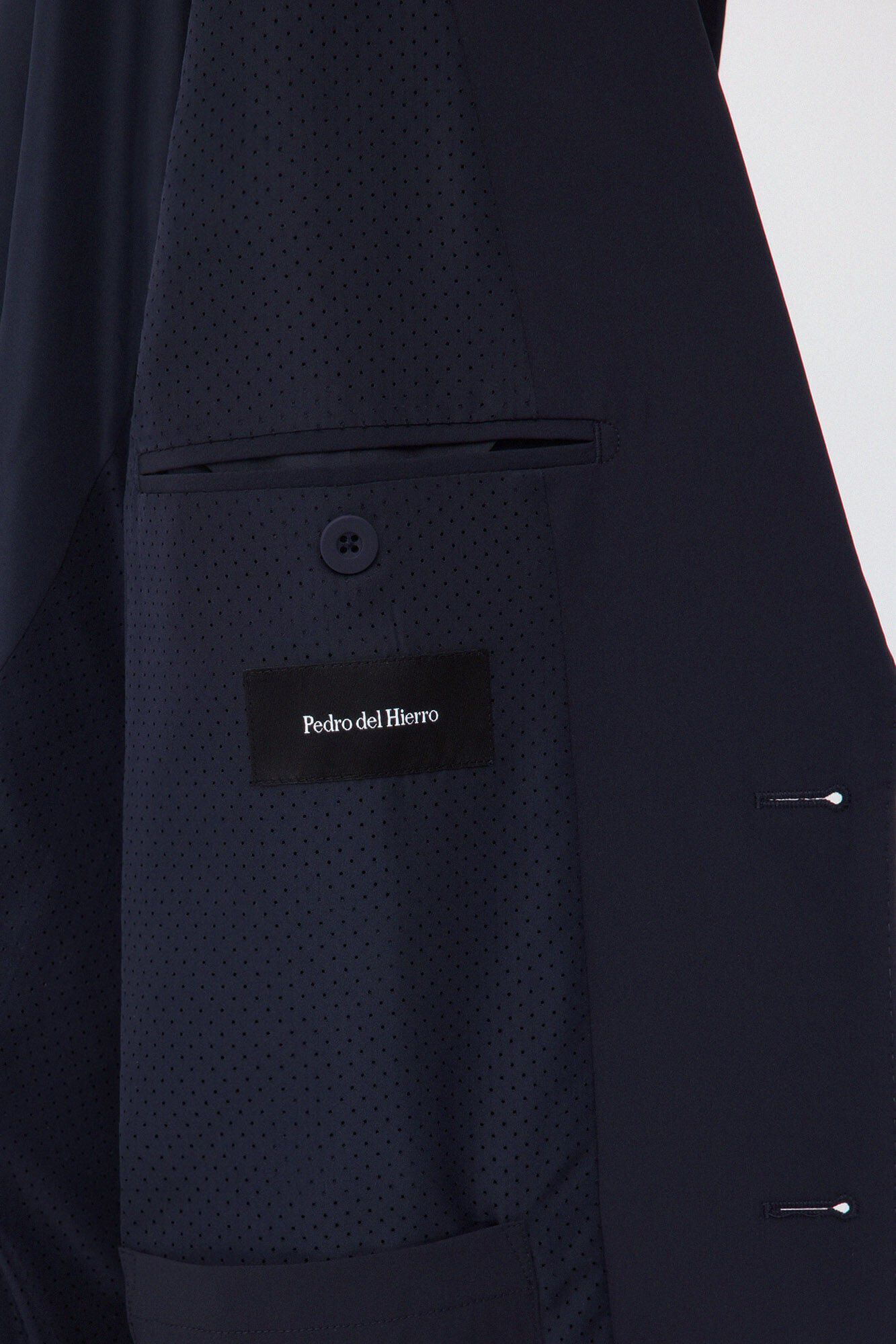 Pedro del Hierro Technical coordinated suit blazer Blue