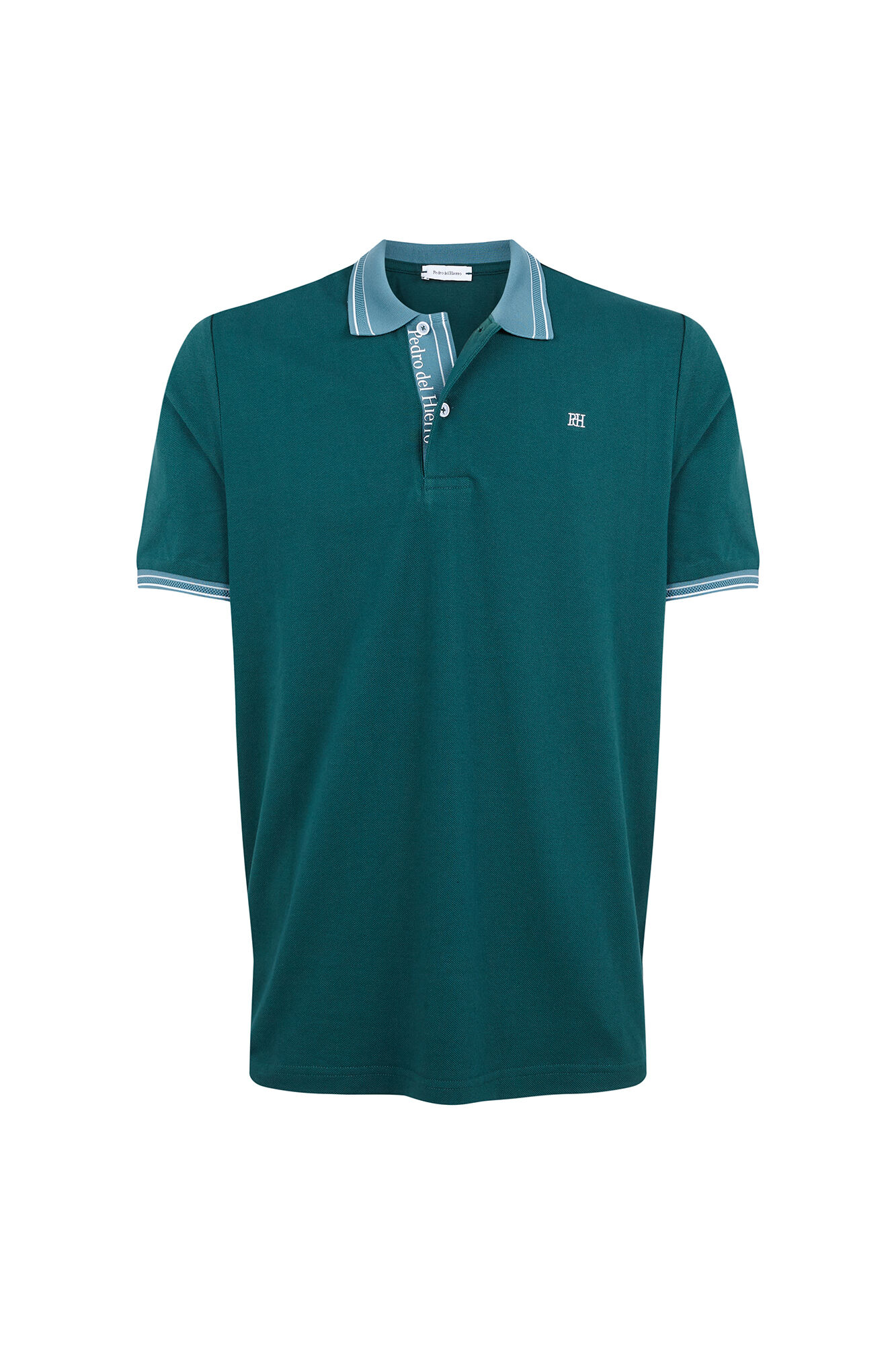 Pedro del Hierro Polo de jacquard Turquesa