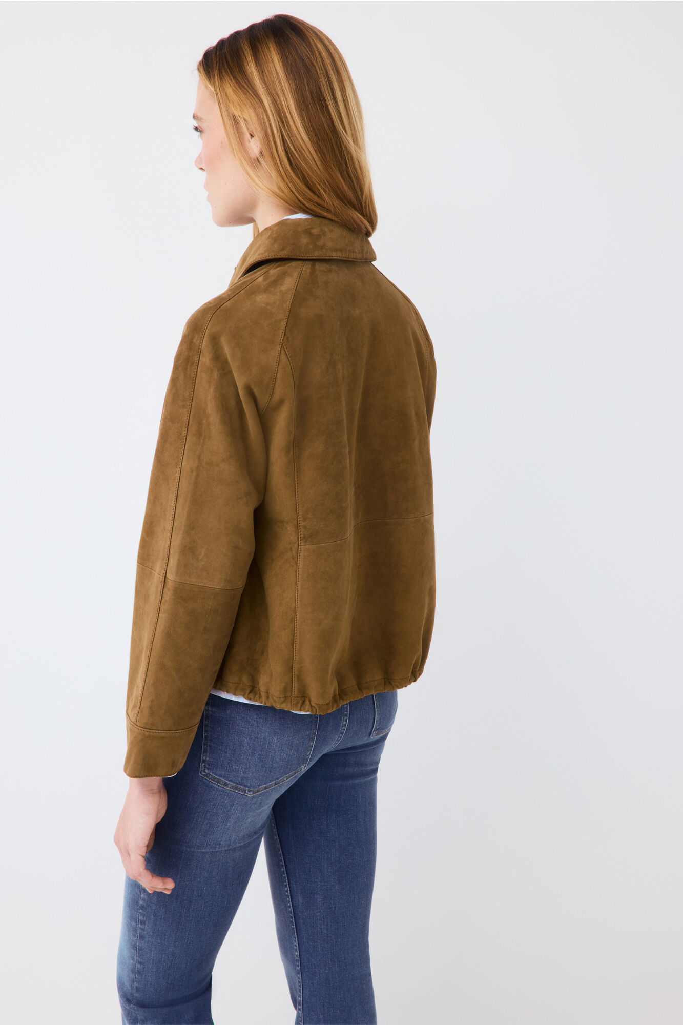 Pedro del Hierro Suede bomber Brown