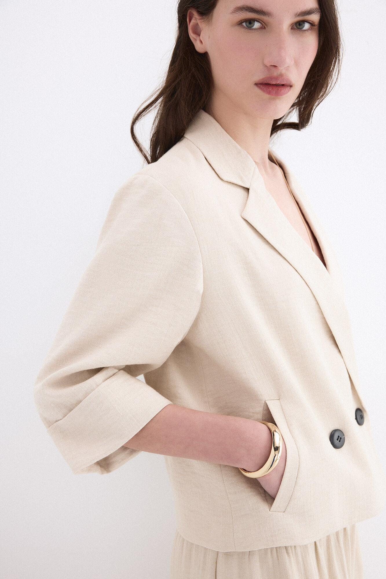 Pedro del Hierro Blazer fluida Beige