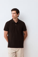 Pedro del Hierro Piqu&eacute; slim fit polo shirt Brown