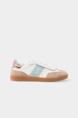 Pedro del Hierro Combined leather sneaker Beige