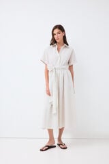TFP by Tamara Falc&oacute; Seersucker shirt dress White