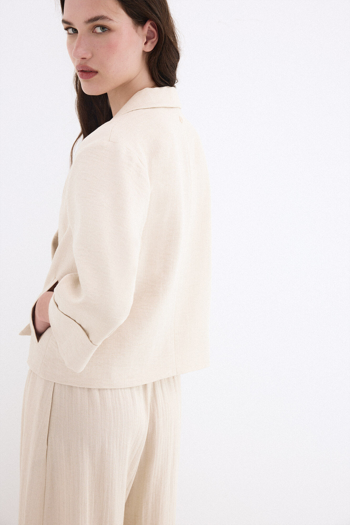 Pedro del Hierro Blazer fluida Beige