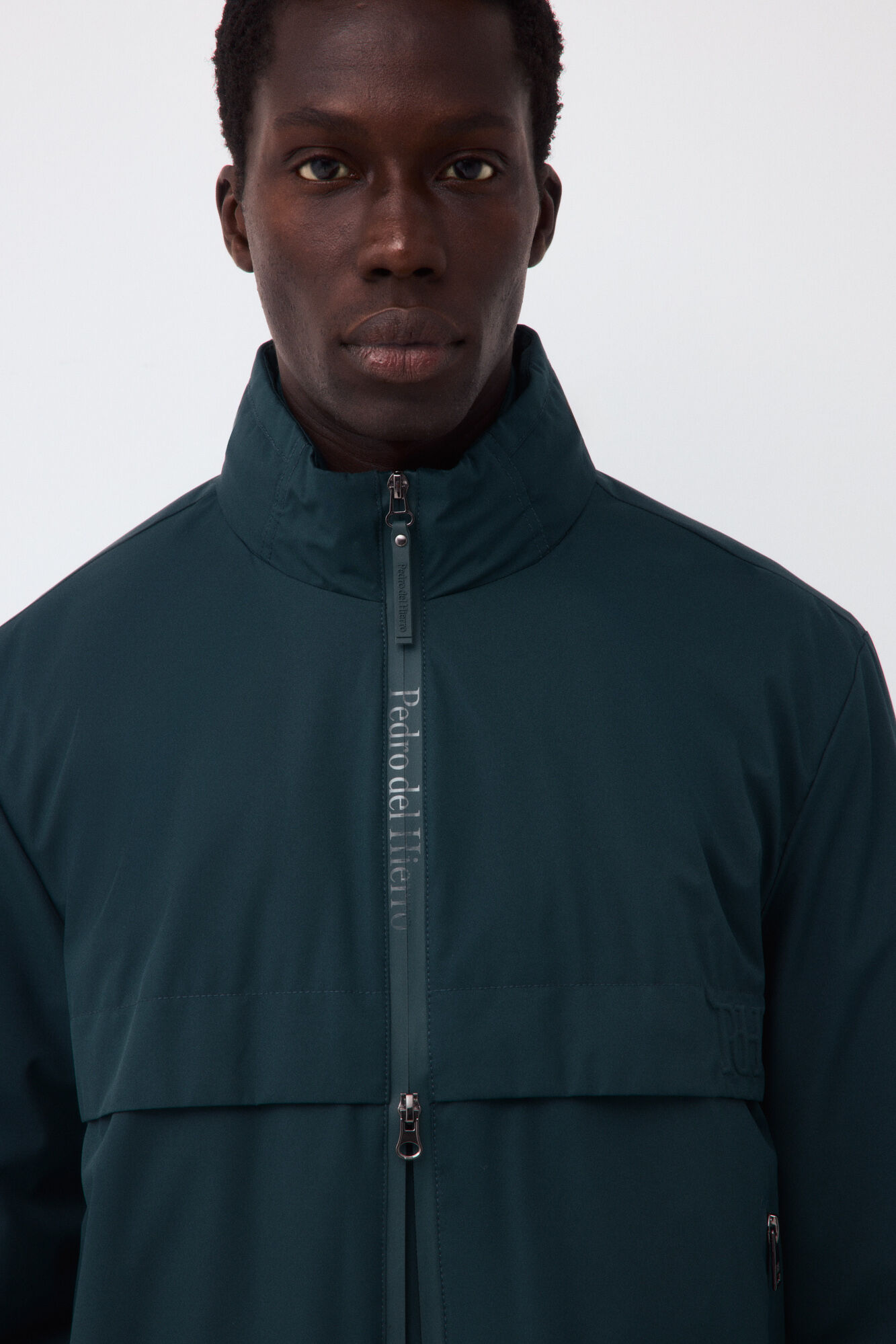 Pedro del Hierro Cazadora vistas cremalleras Verde