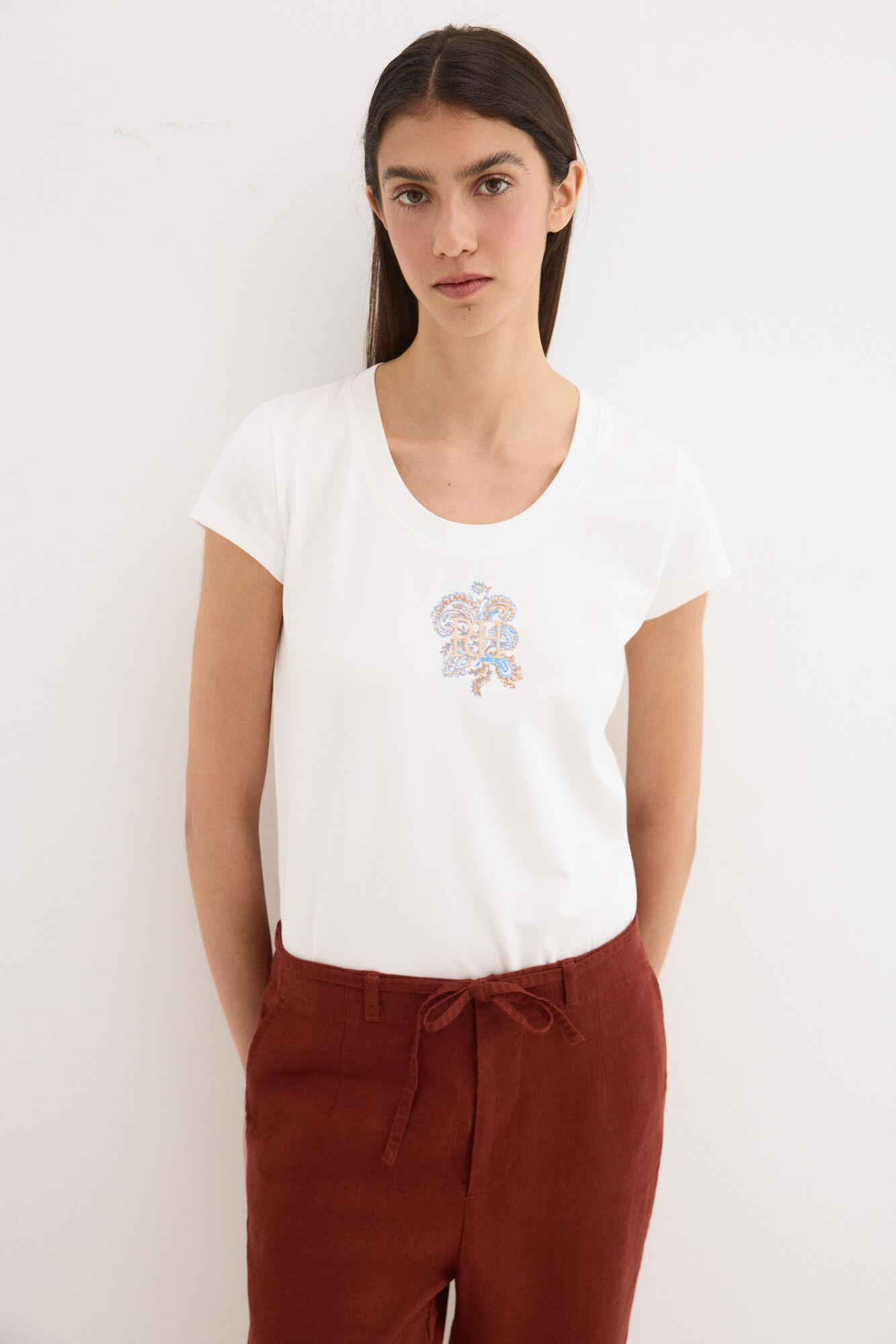 Pedro del Hierro Camiseta manga corta con bordado