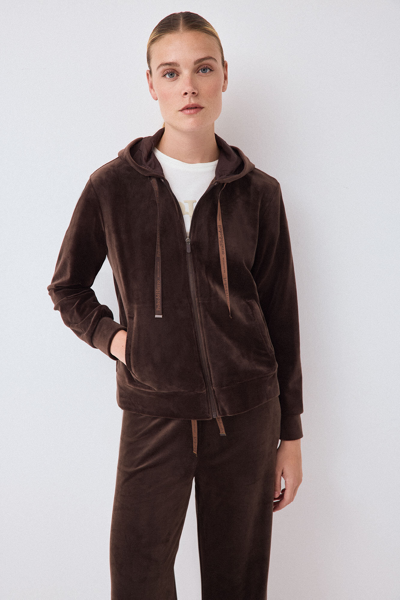 Pedro del Hierro Velvet hooded sweatshirt