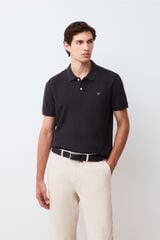 Pedro del Hierro Piqu&eacute; slim fit polo shirt Grey