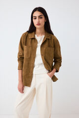 Pedro del Hierro Suede overshirt Brown