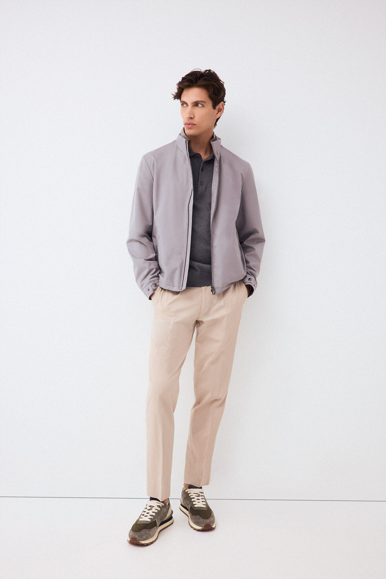 Pedro del Hierro Lightweight technical jacket Grey