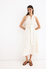 Pedro del Hierro Halterneck sleeveless dress Beige
