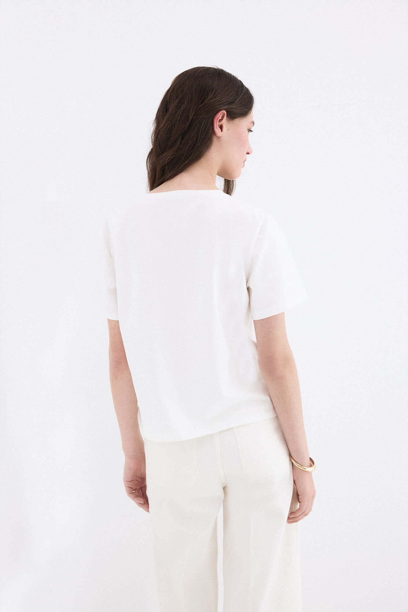 Pedro del Hierro Embroidered logo pocket short sleeve T-shirt White