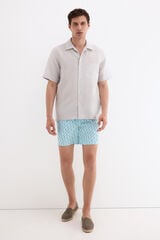 Pedro del Hierro Printed logo micro swimwear Blue