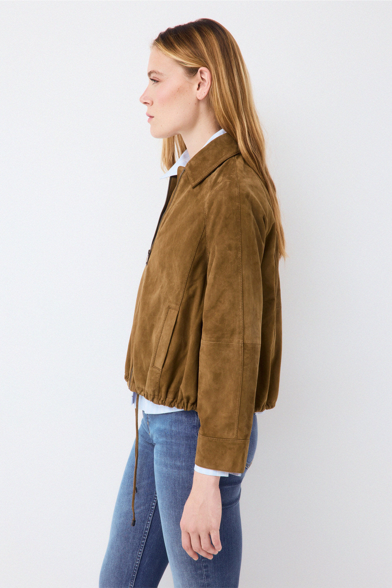 Pedro del Hierro Suede bomber