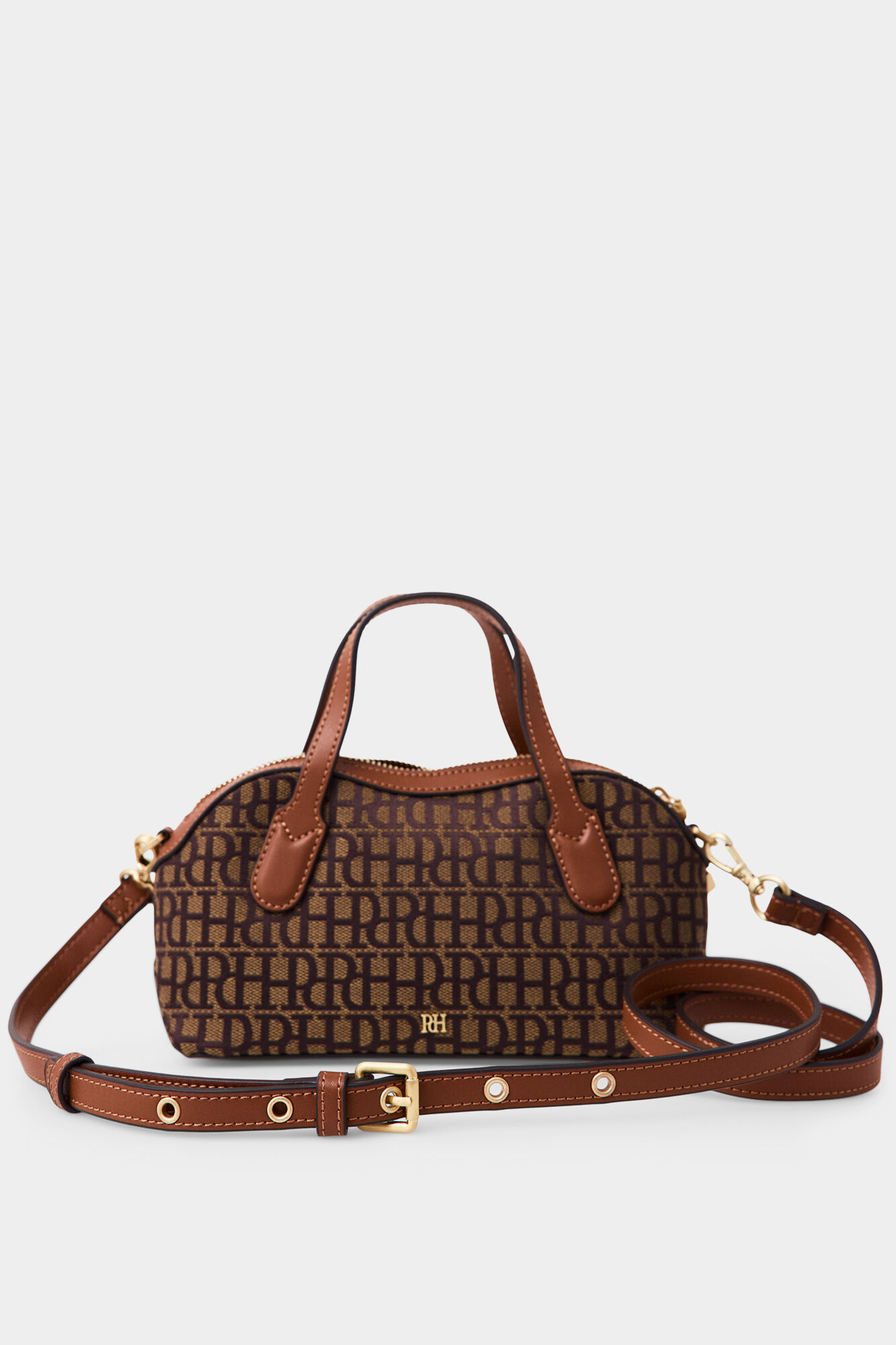 Pedro del Hierro Logo mini handbag Brown