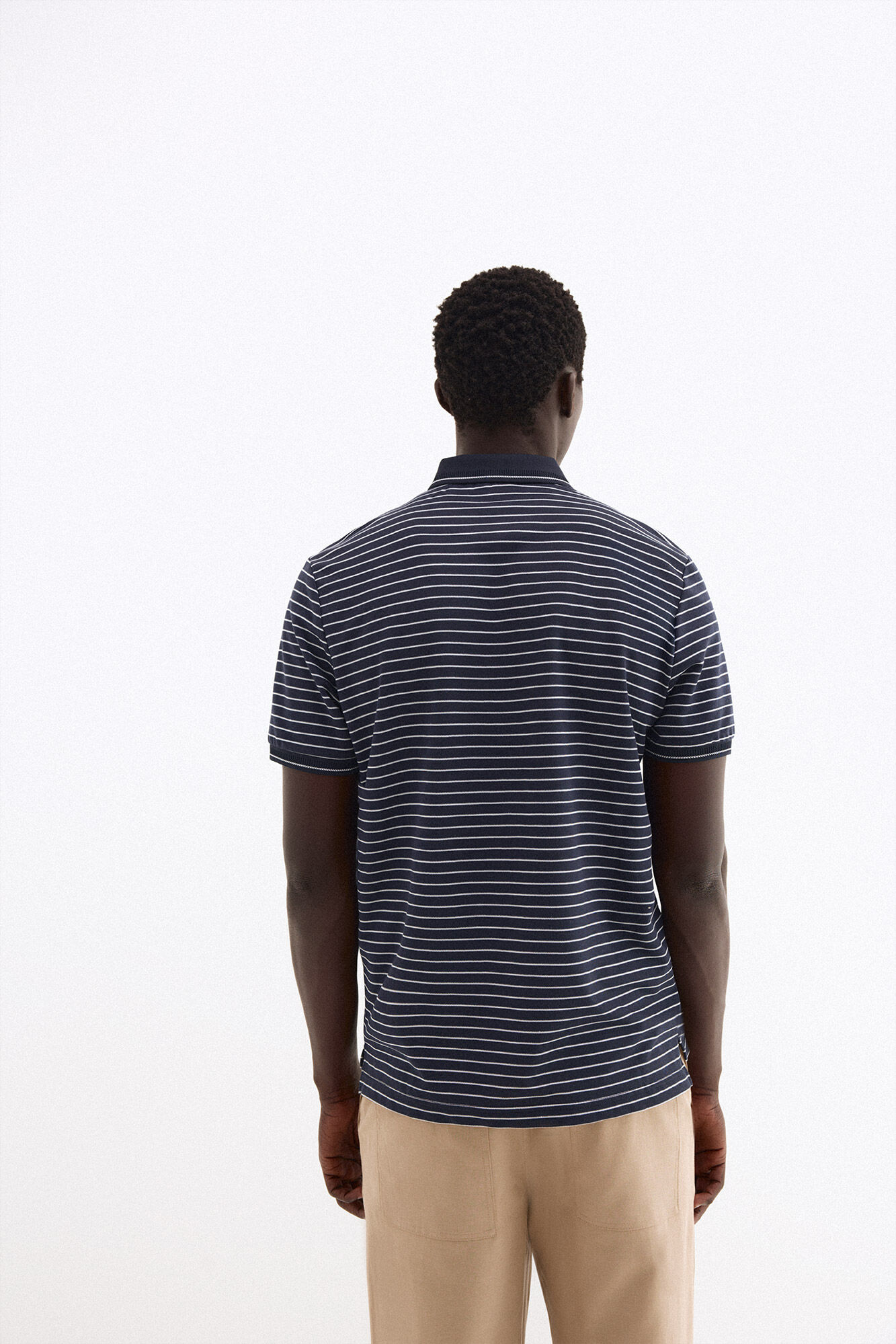 Pedro del Hierro Striped polo shirt Blue