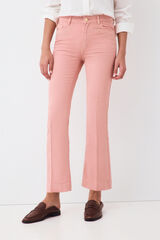 Pedro del Hierro Embroidered cropped flare jeans Pink