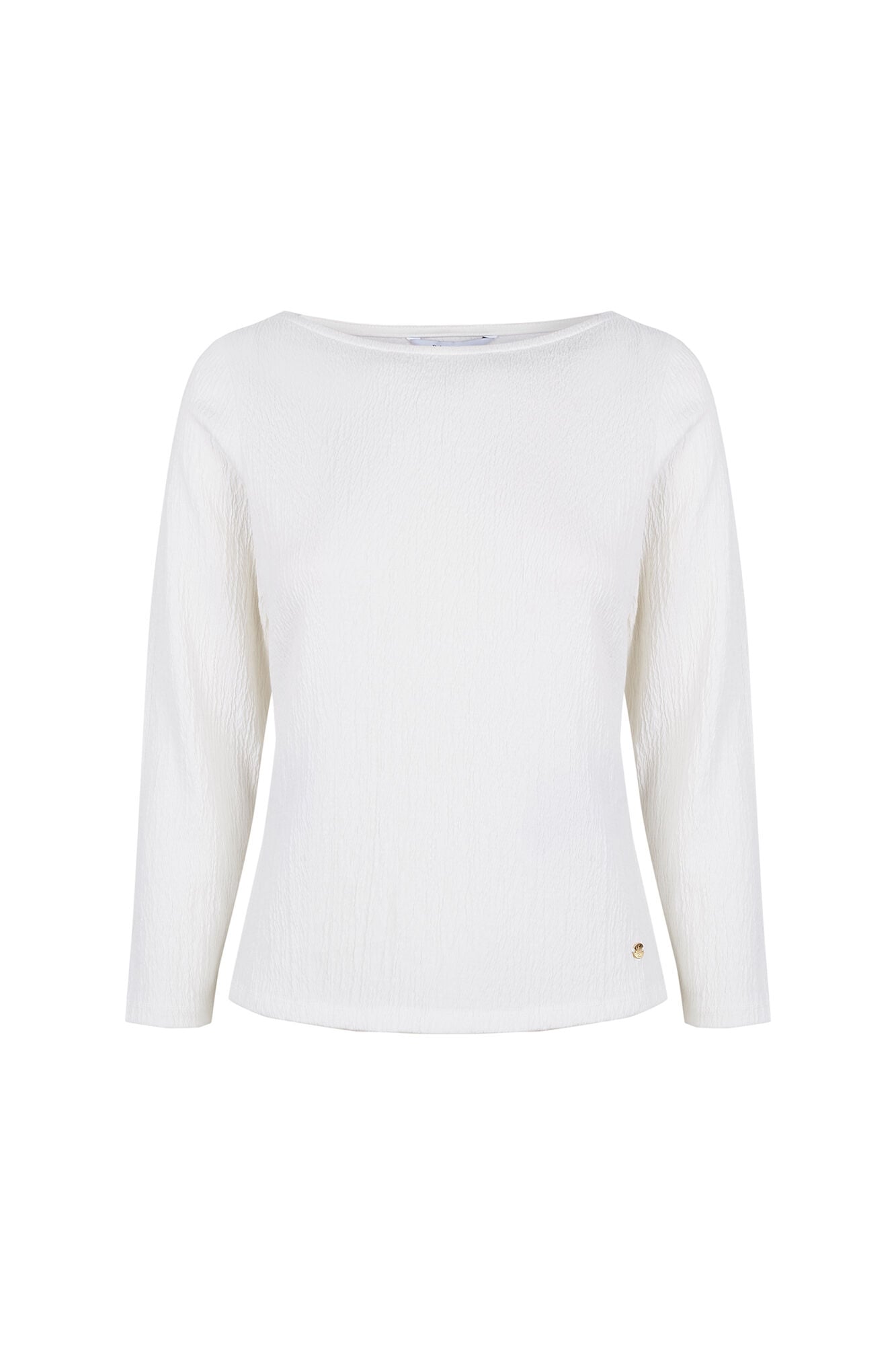 Pedro del Hierro Crinkled boat neck top White