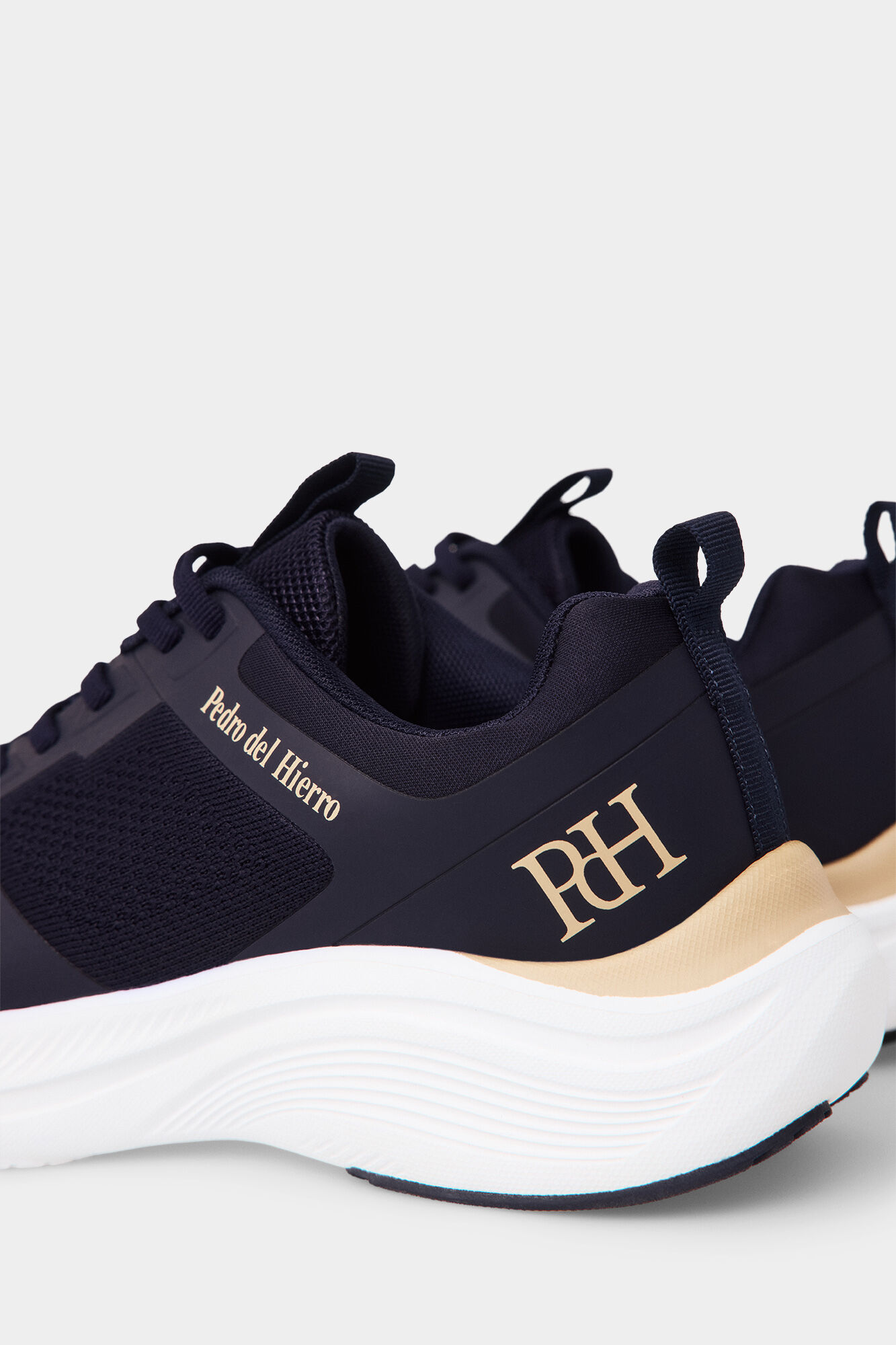 Pedro del Hierro Ultralight fabric lace-up sneaker Blue