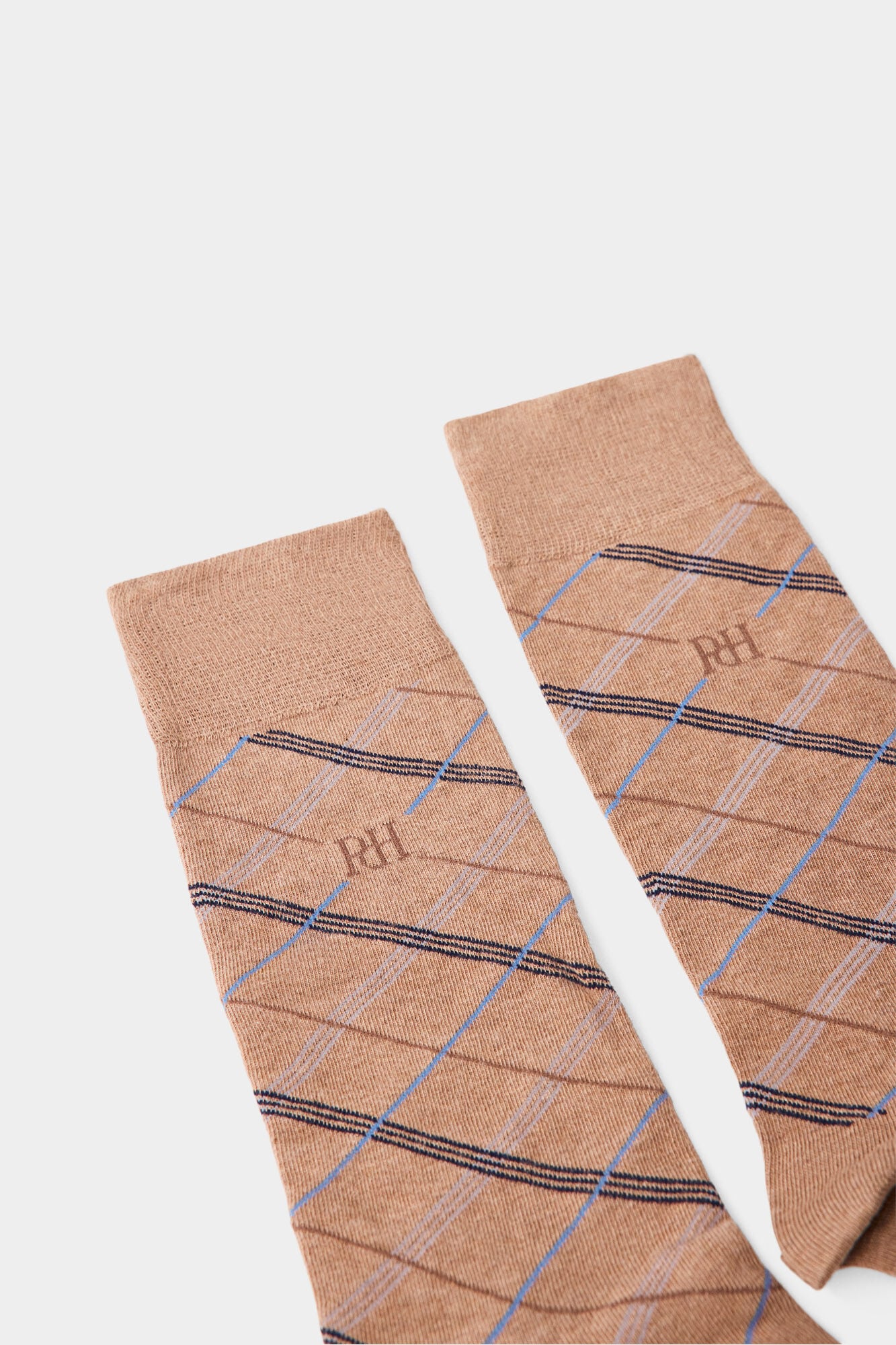 Pedro del Hierro Diamond pattern socks Beige