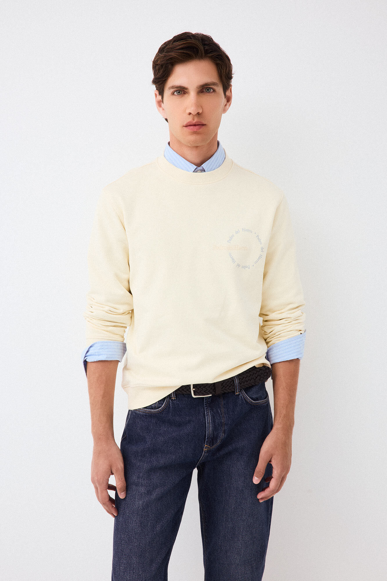 Pedro del Hierro Crew neck logo sweatshirt