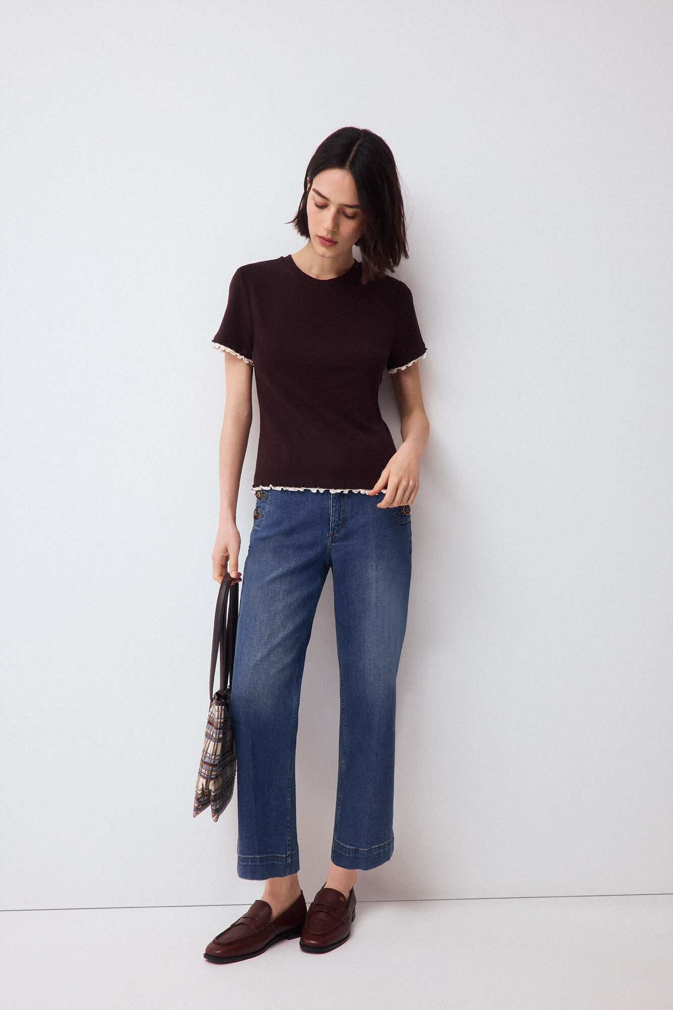 Pedro del Hierro Camiseta rib falso doble