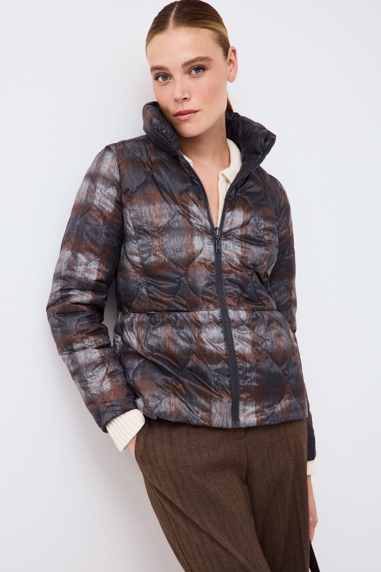 Pedro del Hierro Reversible print parka