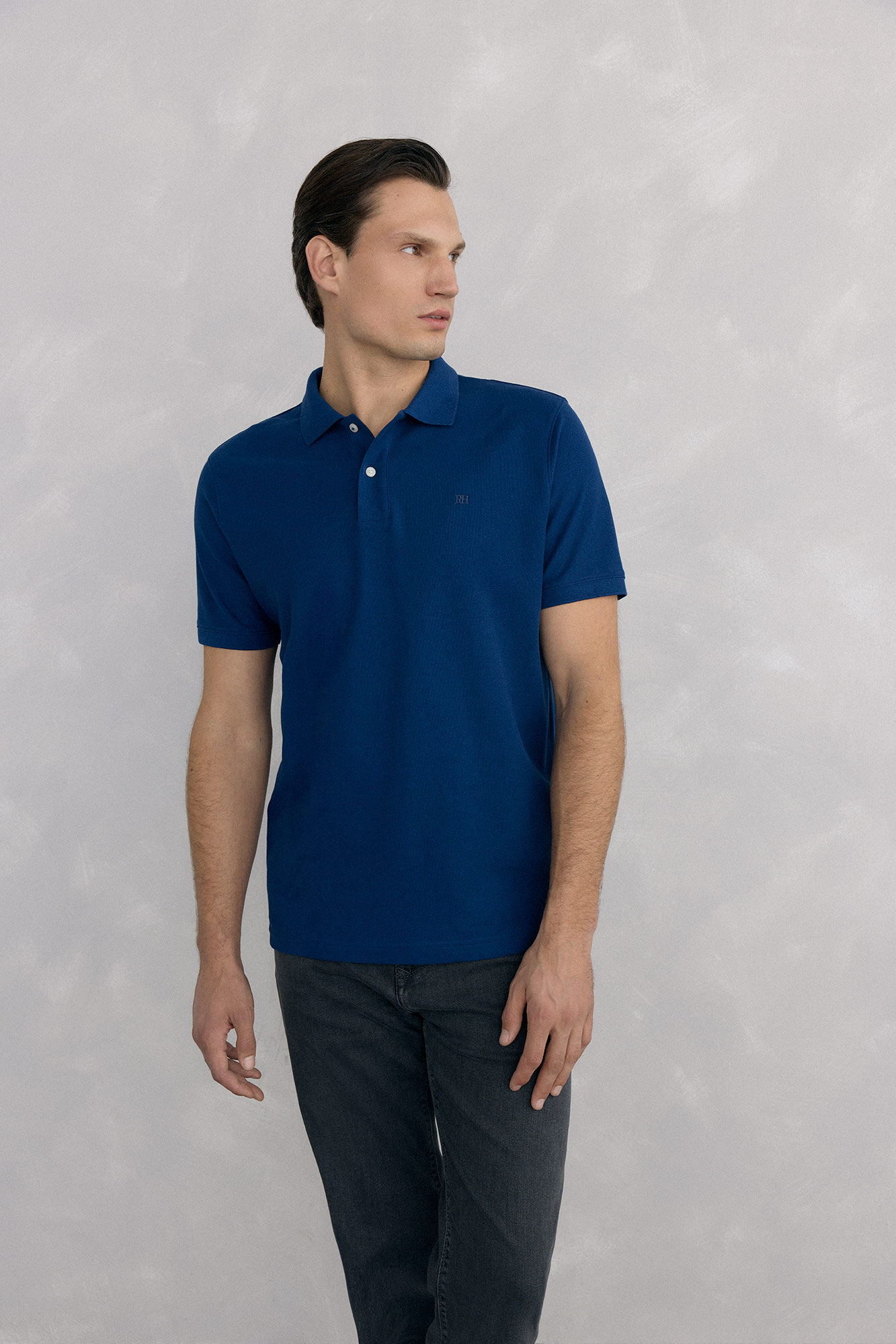 Pedro del Hierro Polo b&aacute;sico em piqu&eacute; Azul