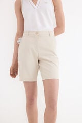 Pedro del Hierro Technical Bermuda shorts Beige