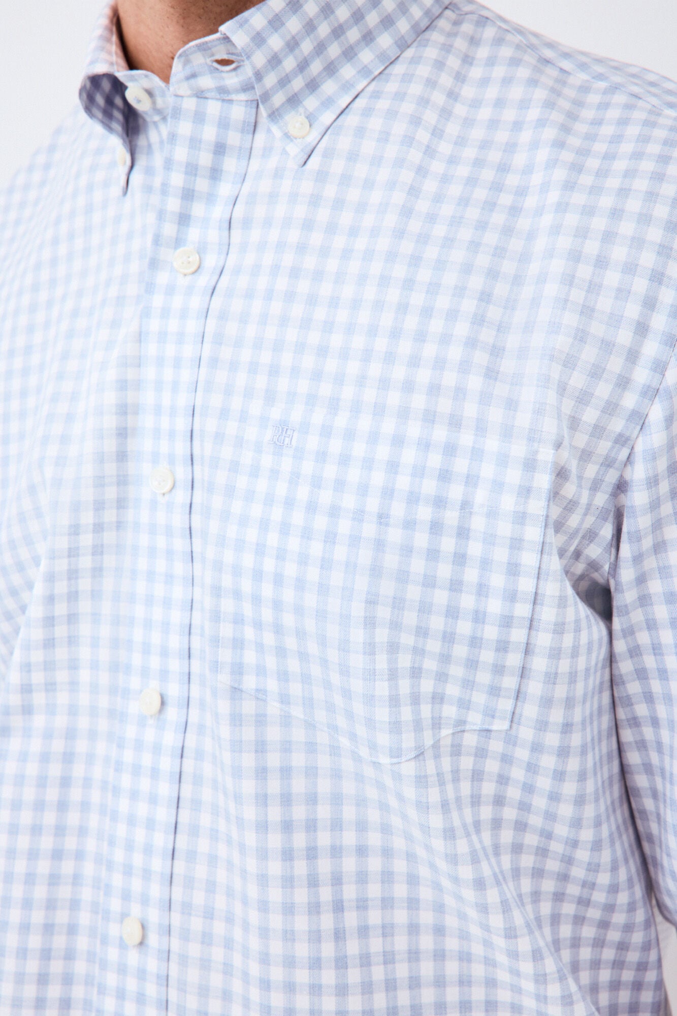 Pedro del Hierro Plaid twill shirt