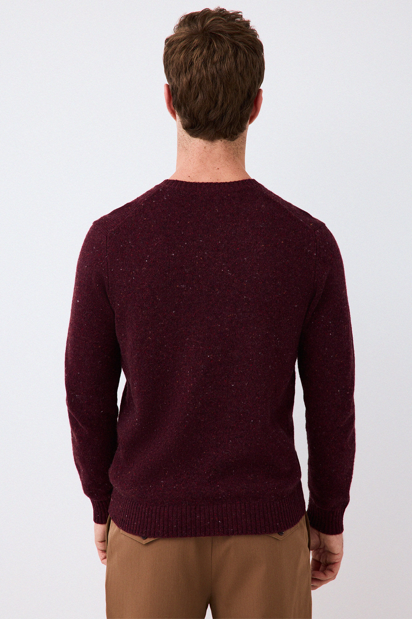 Pedro del Hierro Italian premium yarn knit jumper Burgundy