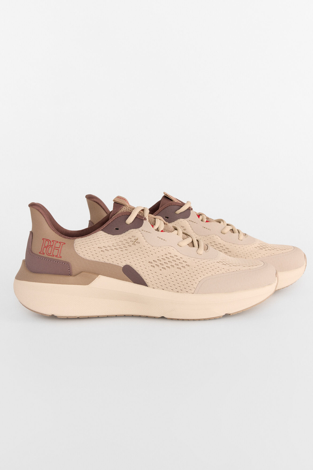 Pedro del Hierro Textile shoe with laces Brown