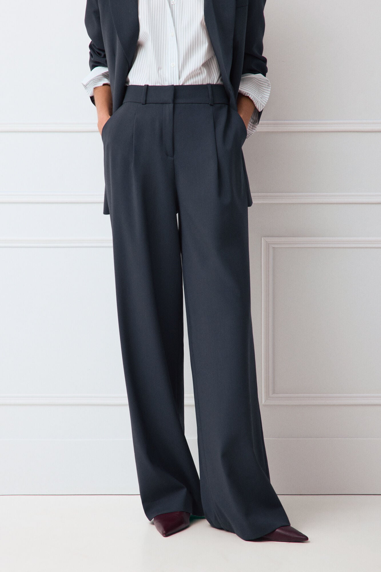 TFP by Tamara Falc&oacute; Navy suit trousers