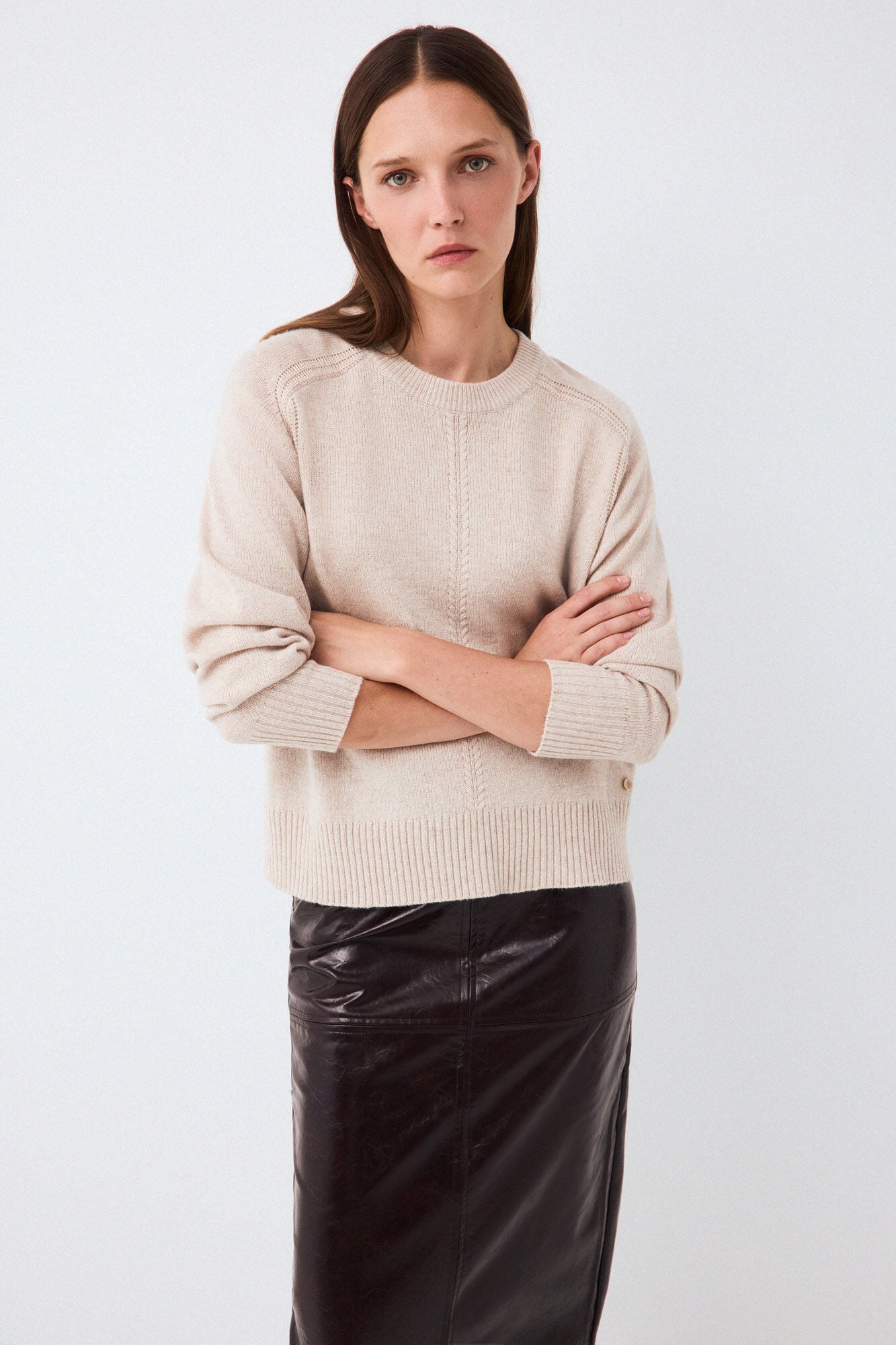 Pedro del Hierro Jumper with central seam and detachable neck