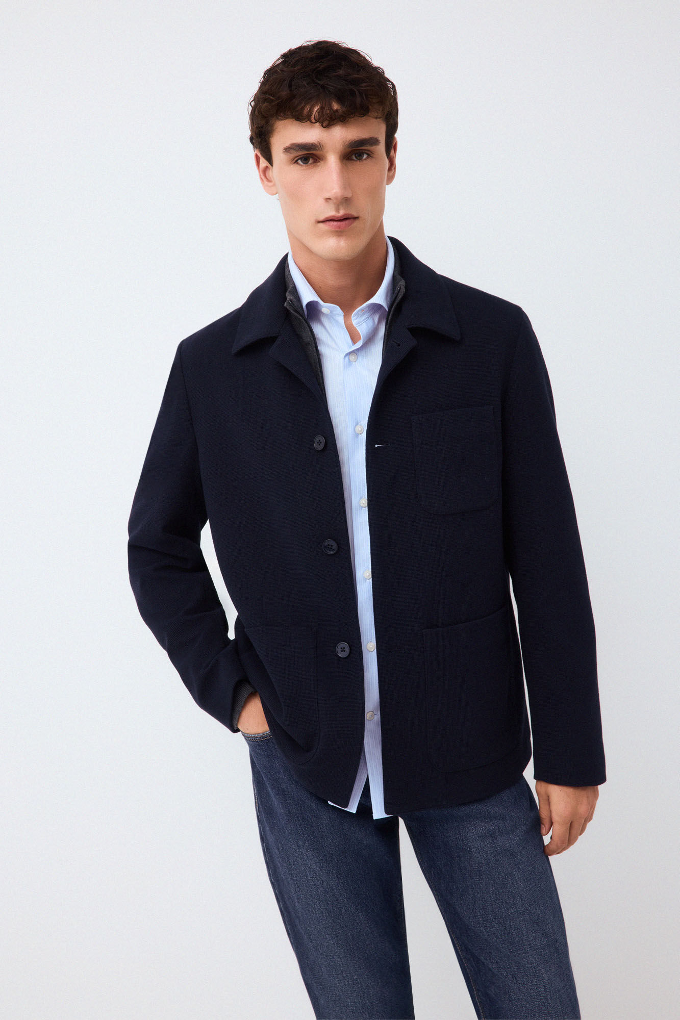 Pedro del Hierro Sobrecamisa de malha