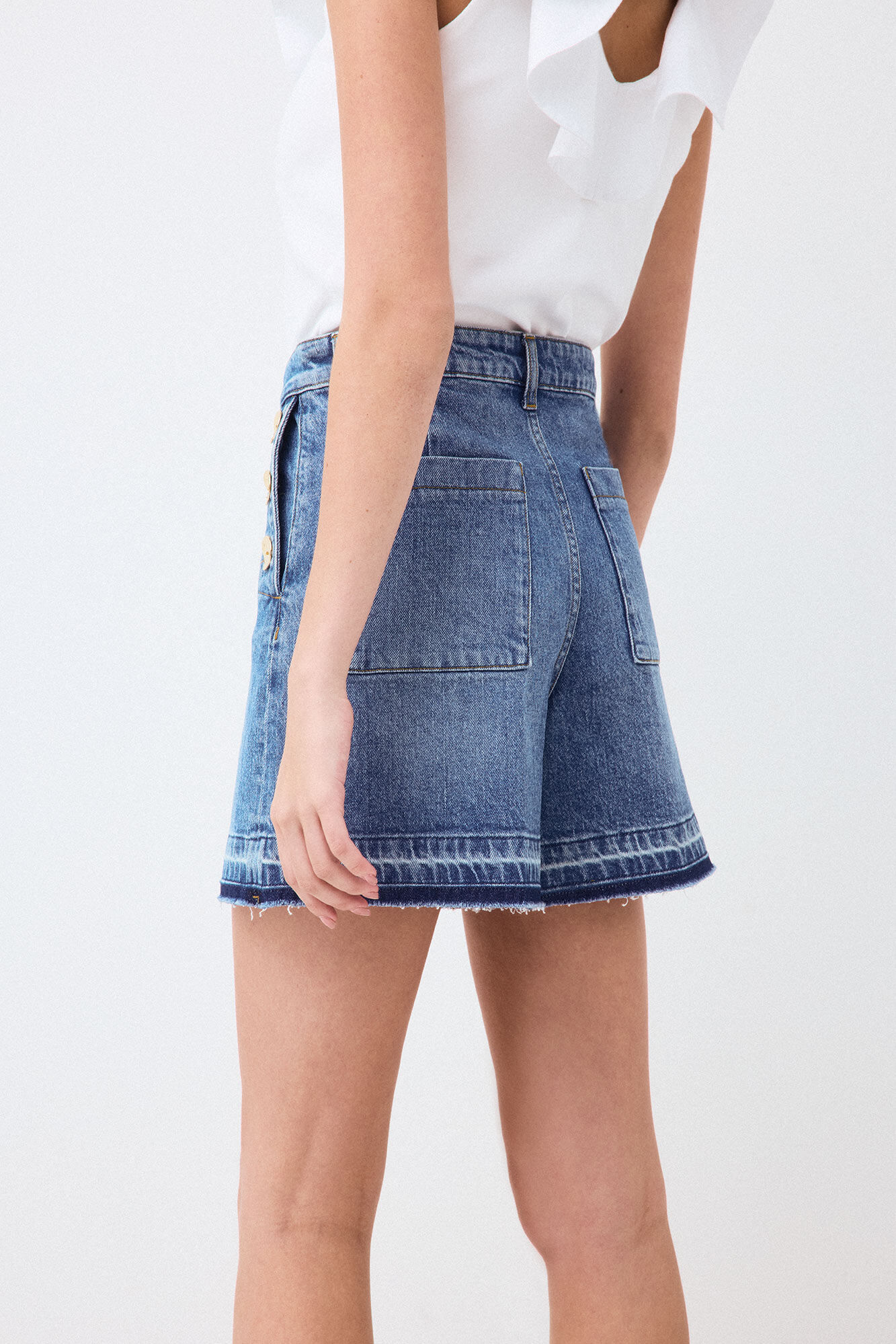 Pedro del Hierro Denim Bermuda shorts Blue