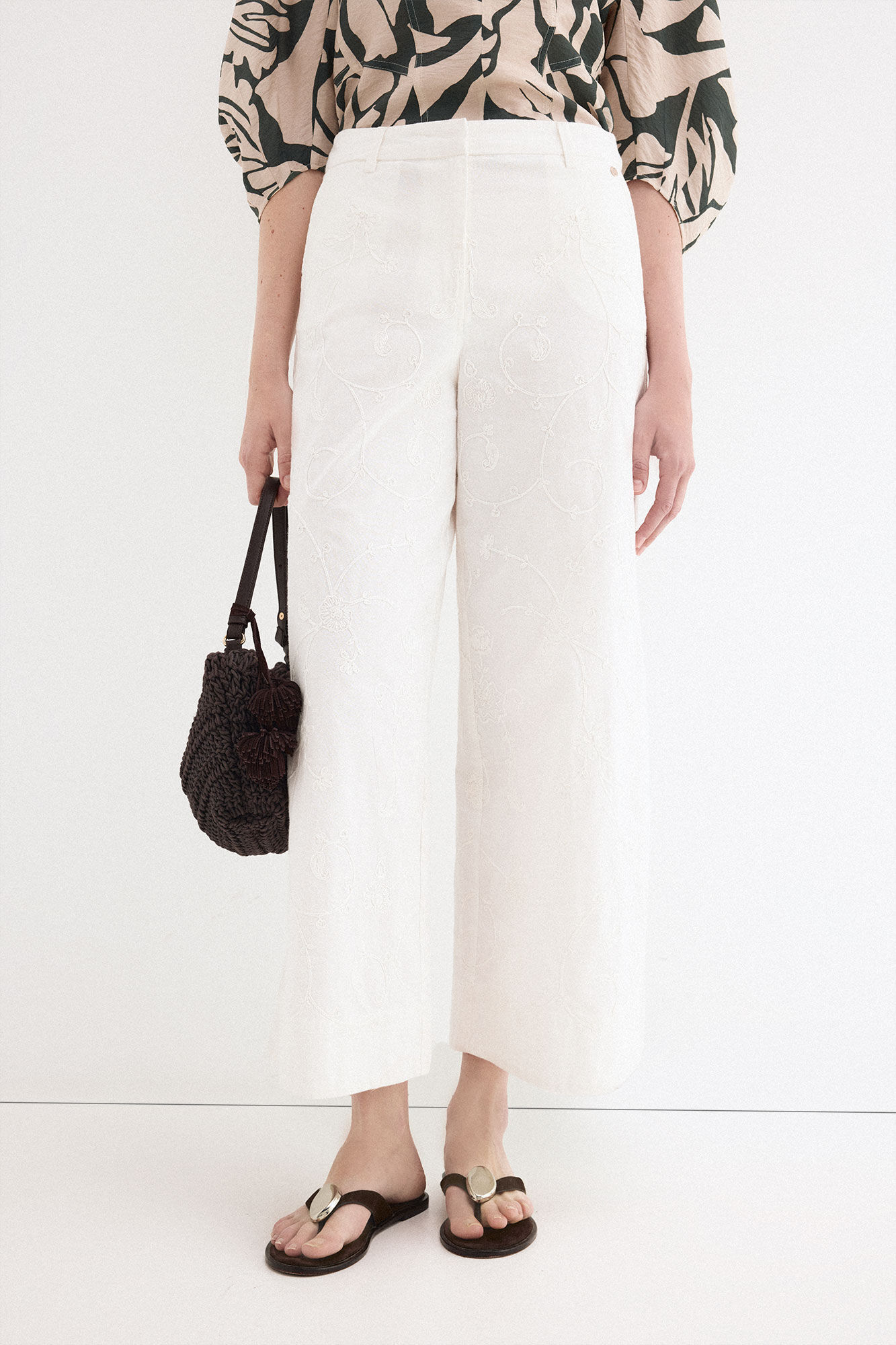 Pedro del Hierro Classic wide flare trousers