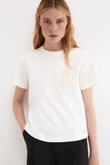 Pedro del Hierro Crochet pocket T-shirt White