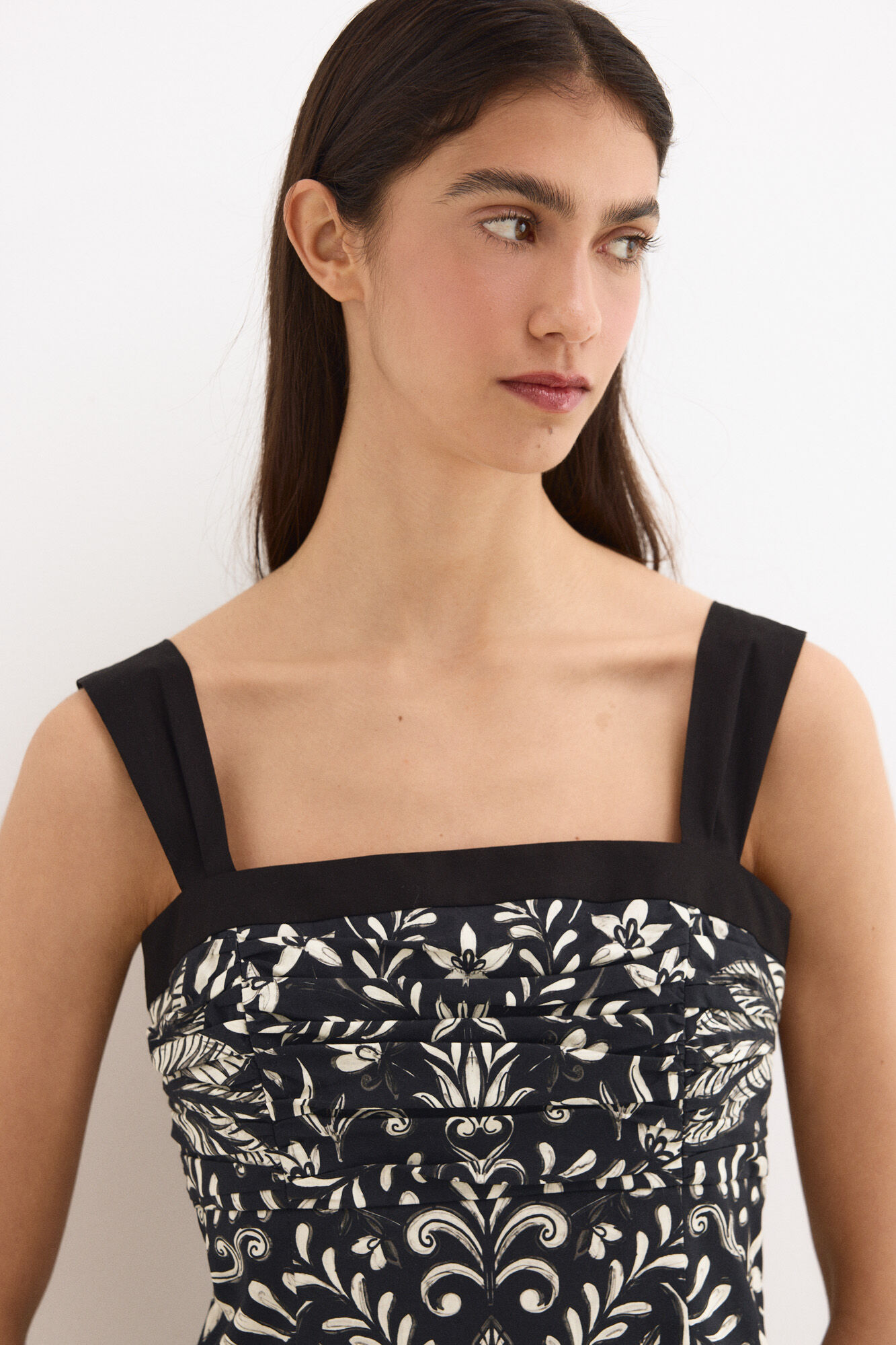 Pedro del Hierro Fitted cotton dress Grey