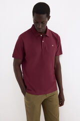 Pedro del Hierro Polo b&aacute;sico em piqu&eacute; Bordeaux
